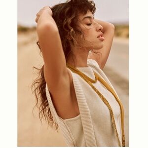 Anthropologie Maeve Carya Knit Tank in Sand Size Medium